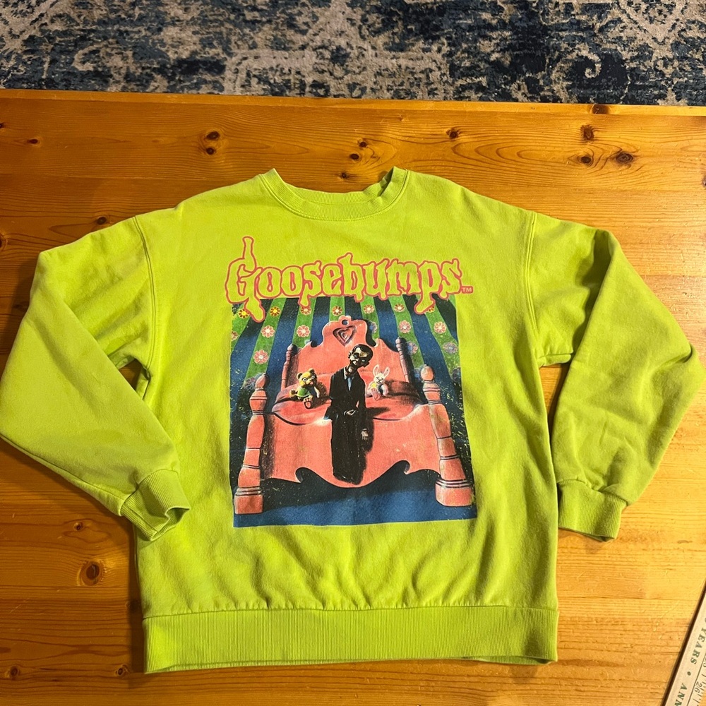 Vibrant Lime Goosebumps Graphic Sweatshirt